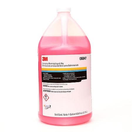 3M Overspray Masking Liquid Dry, 06847, 1 Gallon, 4 per case