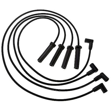 Spark Plug Wire Set: Fiberglass Reinforced Latex Graphite Core, 4 Wire Set