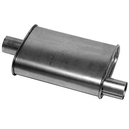 Muffler Deep Performance Tone Inlet 2 Pipe Connection Offset Outlet 2 Center