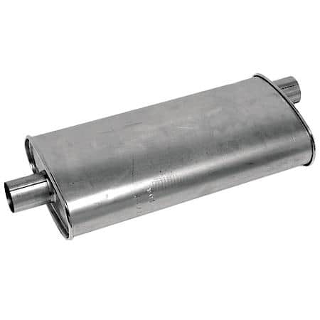 Muffler Deep Performance Tone Inlet 2.25 Pipe Connection Center Outlet 2.25 Offset