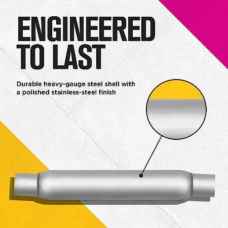 Glasspack Deep Performance Tone Inlet 2.25 Pipe Connection Outlet 2.25 Pipe