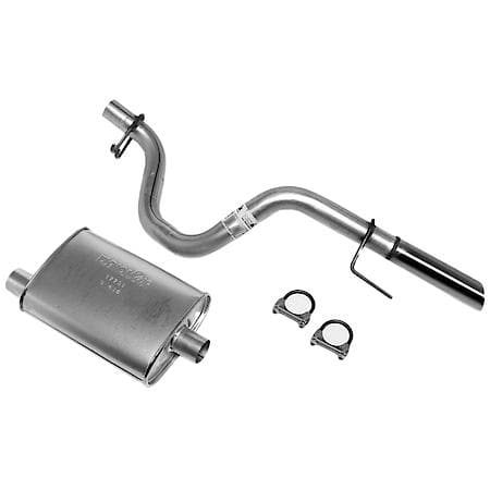Super Turbo Exhaust System Kit Muffler, Tail Pipe, Clamps