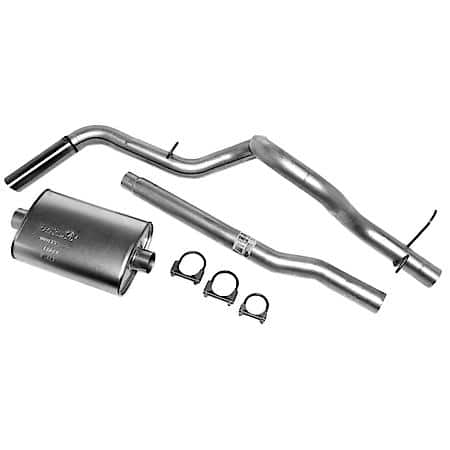 Super Turbo Exhaust System Kit Intermediate Pipe, Muffler, Tail Pipe, Clamps