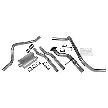 Dual - 3in/2.5in Cat-Back Exhaust System - Super Turbo Muffler: Aluminized Steel