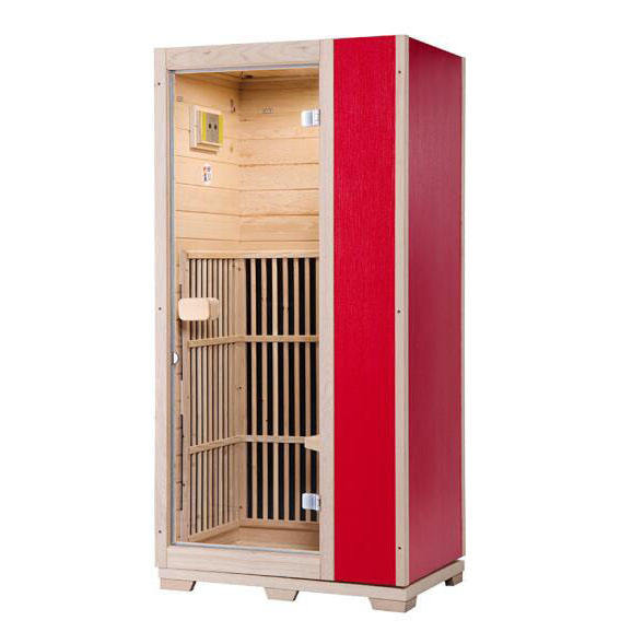 1 Person Near Far Infrared Sauna Cabinet Mini Wooden Dry Steam Sauna Room