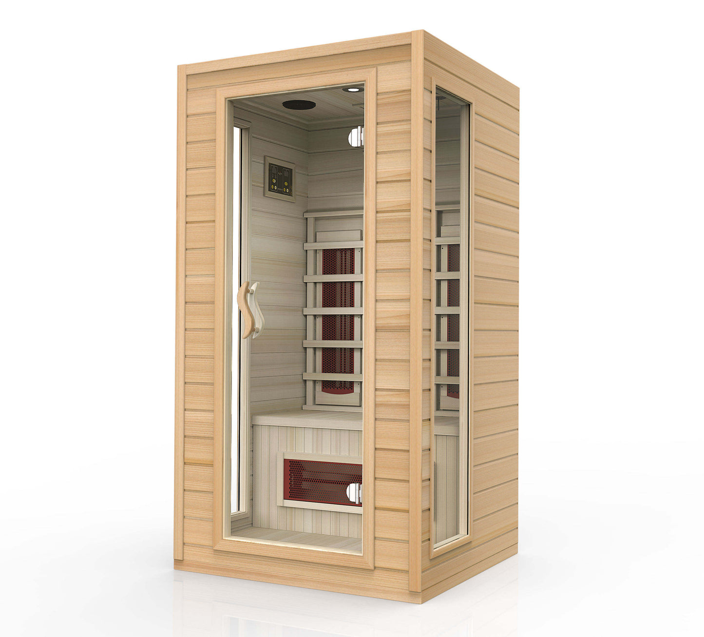 Solid Wood Infrared Sauna 1 Person Dry Sauna Room SPA Indoor Sauna Room With Far Infrared Carbon Heater for SPA Capsule