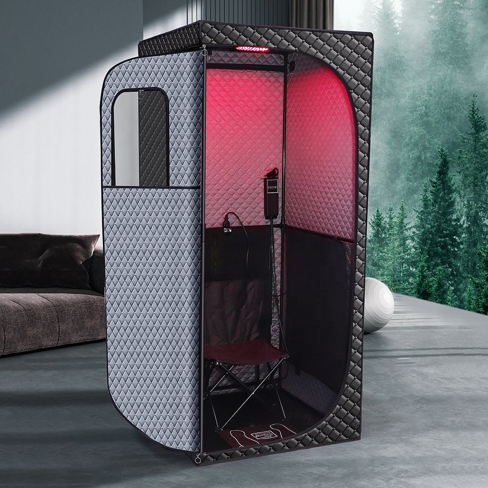 Indoor Portable Far Infrared Sauna Tent Dry Steam Sauna Tent Single Infrared Folding Dry Wet Sauna at Home