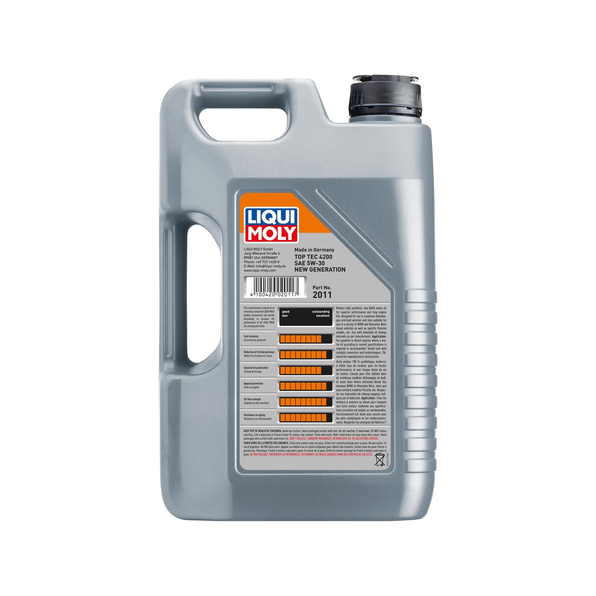 LIQUI MOLY Full Synthetic 5W-30 Motor Oil 5 Liters 2011