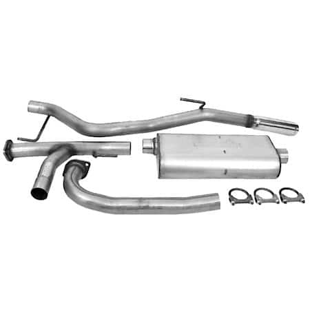Ultra Flo Exhaust System Kit Intermediate Pipe, Y-Pipe, Muffler, Tail Pipe, Clamps, Gaskets
