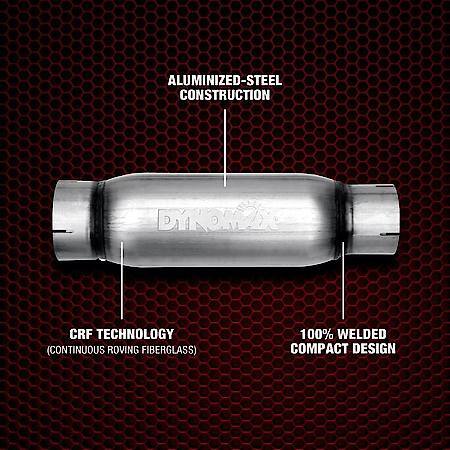 Race Bullet Exhaust Resonator 2.25 Inch Inlet ID 2.25 Inch Outlet ID