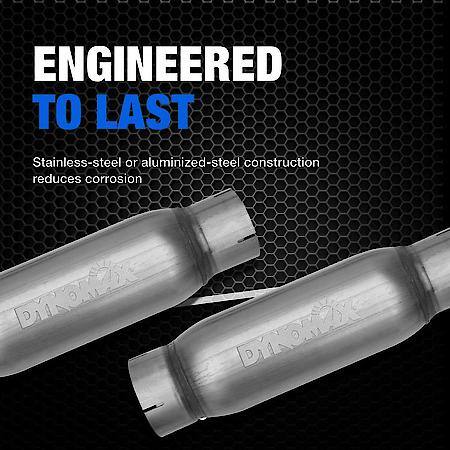 Race Bullet Exhaust Resonator 2.28 Inch Inlet ID 2.28 Inch Outlet ID