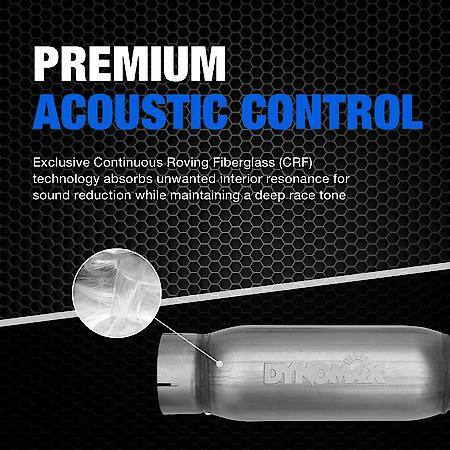 Race Bullet Exhaust Resonator 2.28 Inch Inlet ID 2.28 Inch Outlet ID