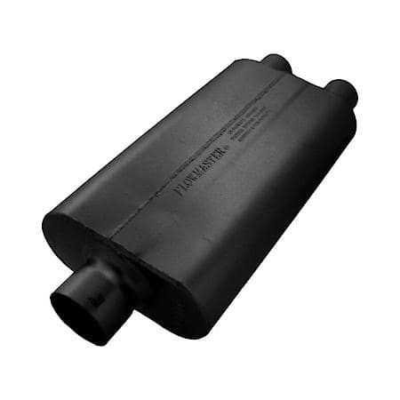 50 Delta Flow Muffler - 3.00 Center In - 2.25 Dual Out - Moderate Sound
