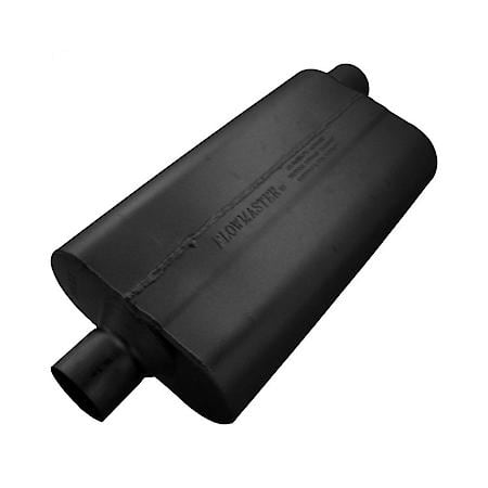 50 Delta Flow Muffler - 2.50 Center In - 2.50 Offset Out - Moderate Sound