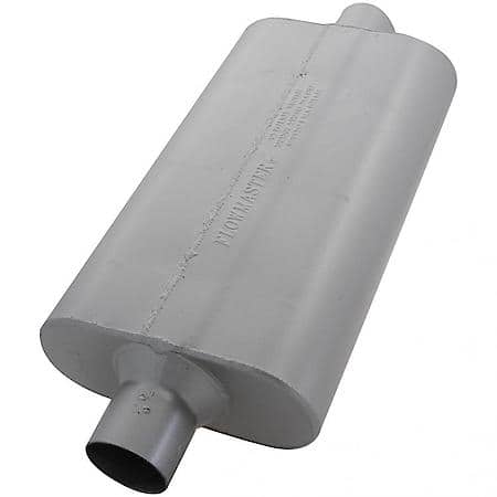 50 Delta Flow Muffler - 2.50 Center In - 2.50 Center Out - Moderate Sound