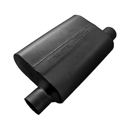 40 Delta Flow Muffler - 2.50 Offset In - 2.50 Same Side Out- Aggressive Sound