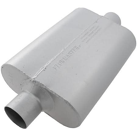 40 Delta Flow Muffler - 2.50 Center In - 2.50 Center Out - Aggressive Sound