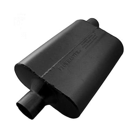 40 Delta Flow Muffler - 2.25 Center In - 2.25 Offset Out - Aggressive Sound