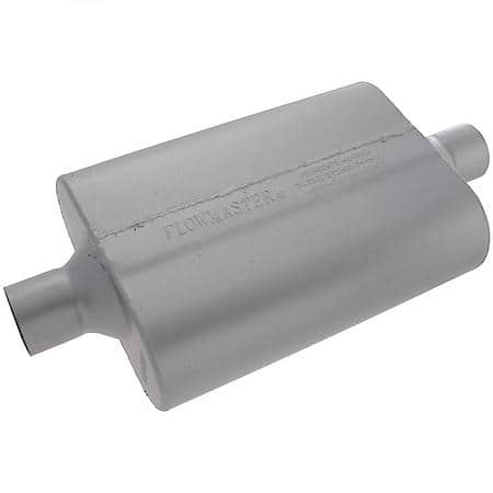 40 Delta Flow Muffler - 2.25 Center In - 2.25 Center Out - Aggressive Sound