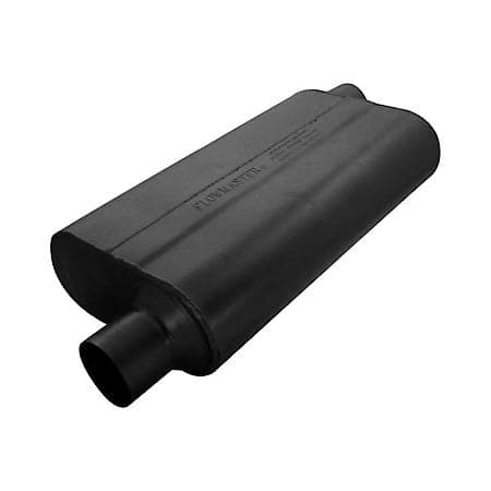 50 Delta Flow Muffler - 2.50 Offset In - 2.50 Offset Out - Moderate Sound