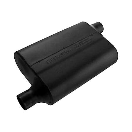 40 Delta Flow Muffler - 2.00 Offset In - 2.00 Offset Out - Aggressive Sound