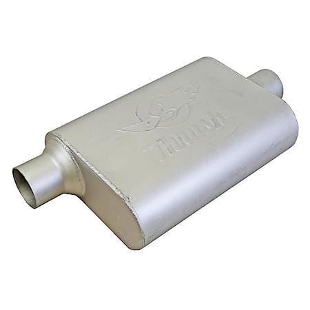 Muffler Deep Race Tone (Most Applications) Inlet 2.5 Pipe Connection Offset Outlet 2.5 Center