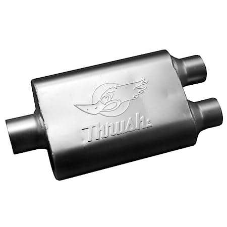 Muffler Deep Race Tone (Most Applications) Inlet 3 Pipe Connection Center Outlet 2.5 Offset