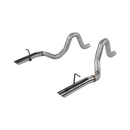 Prebent Tailpipes - 3.00 In. Rear Exit W-Stainless Tips - Pair