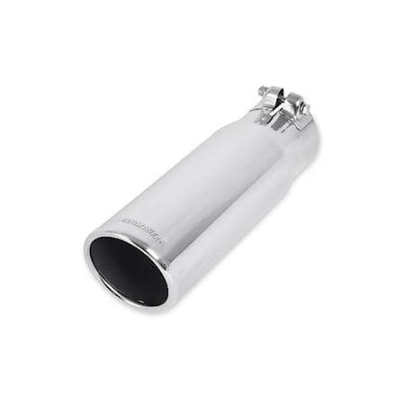 Exhaust Tip - 3.50 In. Rolled Angle Polished Ss Fits 3.00 In. Tubing - Clamp On