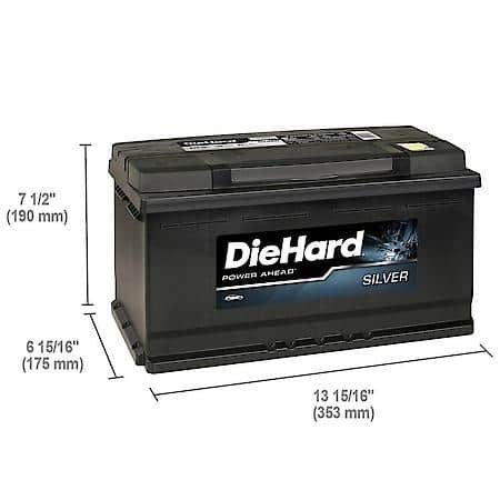 Battery : T8 Group Size, 825 CCA, 1000 CA, 135 Minute Reserve Capacity