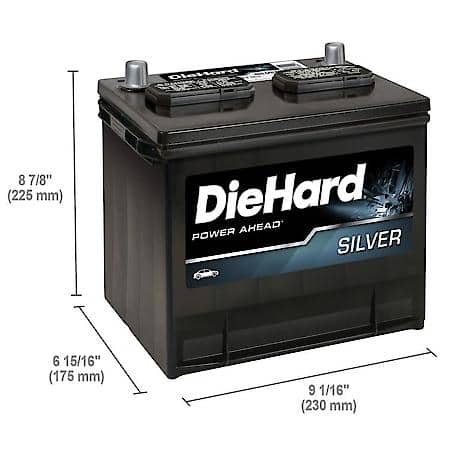 Battery : 25 Group Size, 550 CCA, 685 CA, 100 Minute Reserve Capacity