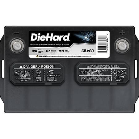 Battery : 27 Group Size, 810 CCA, 1010 CA, 140 Minute Reserve Capacity