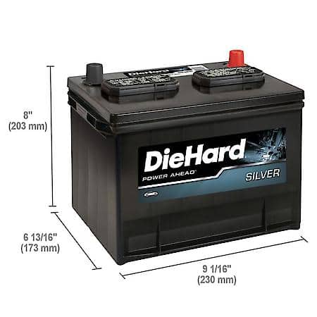 Battery : 86 Group Size, 525 CCA, 655 CA, 90 Minute Reserve Capacity