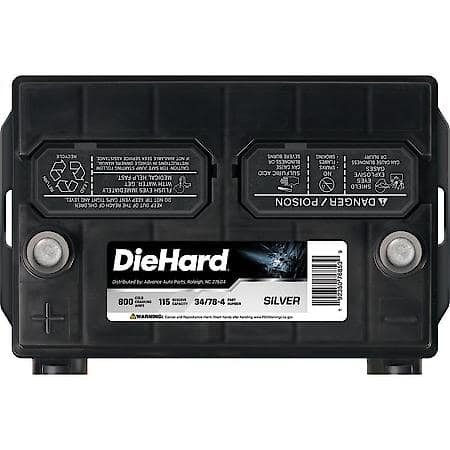 Battery : 3478DT Group Size, 800 CCA, 1000 CA, 115 Minute Reserve Capacity