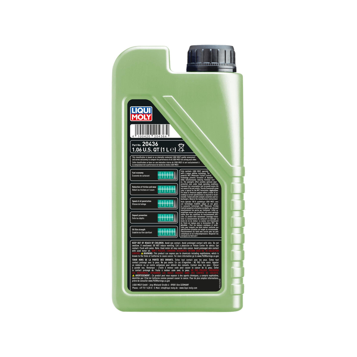 LIQUI MOLY Full Synthetic 0W-20 Motor Oil 20436