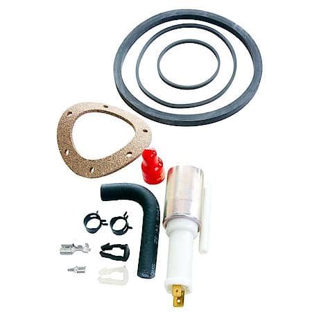 Electric Fuel Pump: Blade Terminal Connectors, Formed Hose Piece, Gasket, Clips