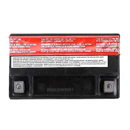 Power Sport Battery 12V Battery: BTX14-BS Group Size, 200 CCA, 225 CA