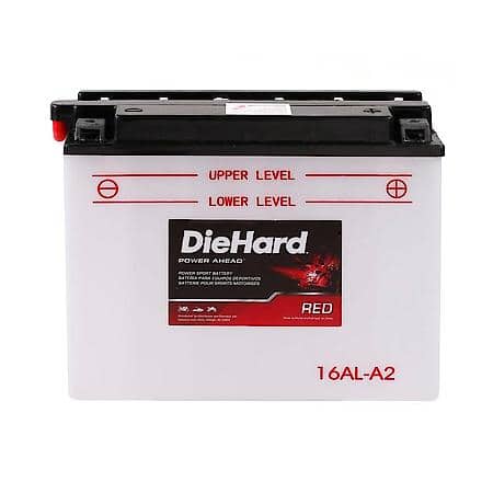 Power Sport Battery 12V Battery: B16AL-A2 Group Size, 210 CCA, 230 CA