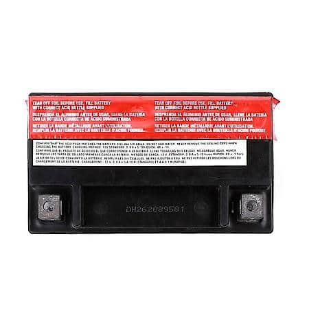 Power Sport Battery 12V Battery: BTX9-BS Group Size, 135 CCA, 150 CA