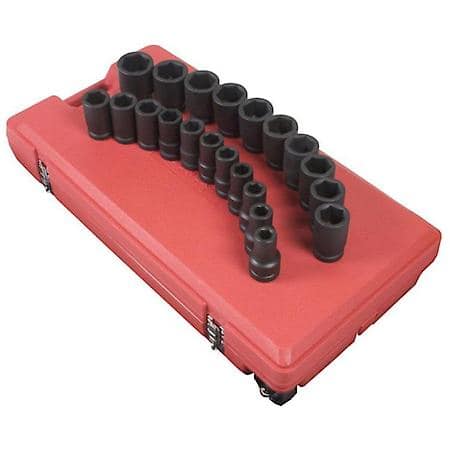 21 Pc 1 Dr Sae Deep Impact Socket Set