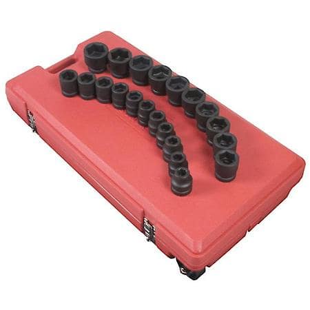 21 Pc 1 Drive Sae Impact Socket Set
