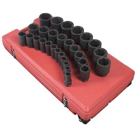 29Pc 3/4 Dr Sae Deep Impact Socket Set