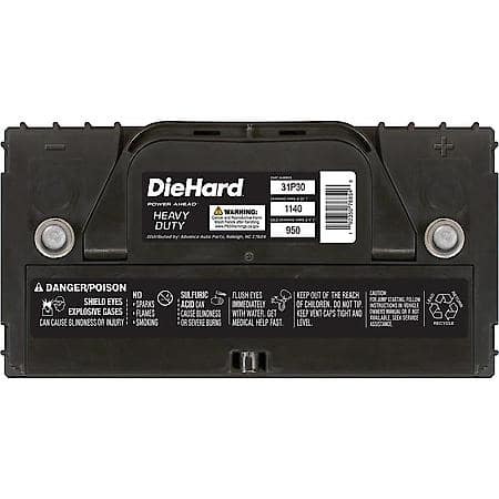 Battery: 31A Group Size, 950 CCA, 1185 CA, 175 Minute Reserve Capacity