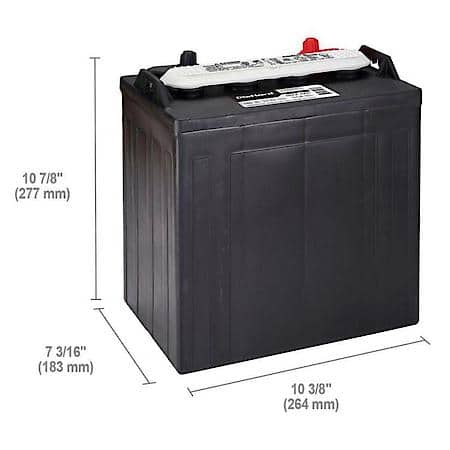 Battery : 8V Battery : GC8 Group Size, 160 Amp Hour Capacity, Deep Cycle