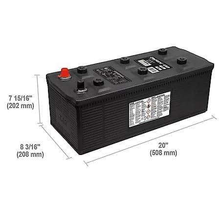 Battery : 4DLT Group Size, 860 CCA, 1075 CA, 240 Minute Reserve Capacity, Heavy-Duty