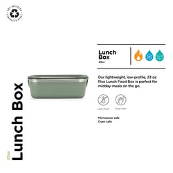 Klean Kanteen Rise Food Box - Lunch - Reusable Food Container for Meal Prep, Lunch & More - Stainless Steel Construction - Dishwasher Safe - Sea Spray, 23 oz