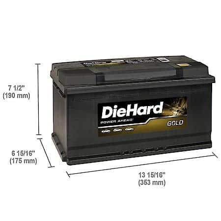 Battery : H8 Group Size, 900 CCA, 1000 CA, 150 Minute Reserve Capacity