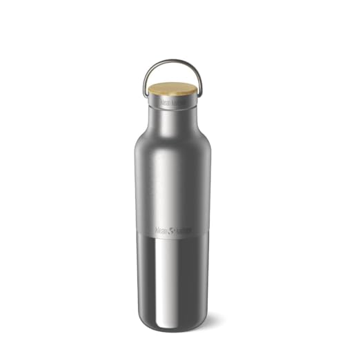 Klean Kanteen Rise Reflect Insulated Water Bottle - Reusable Water Bottle for Quick Hydration - Vacuum Insulation - Dishwasher-Safe - Bamboo Cap - Stainless Steel - 20 oz