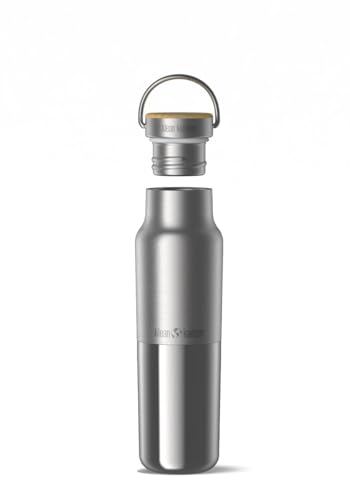Klean Kanteen Rise Reflect Insulated Water Bottle - Reusable Water Bottle for Quick Hydration - Vacuum Insulation - Dishwasher-Safe - Bamboo Cap - Stainless Steel - 12 oz