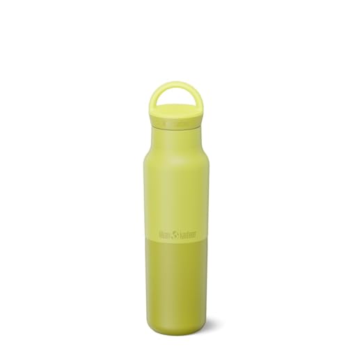 Klean Kanteen Rise Classic Insulated Water Bottle - Keeps Drinks Cold for 42 Hours - Stainless Steel - Insulated Water Bottle - Leak & Sweat-Proof - Arch Loop Cap - 12 oz - Acacia